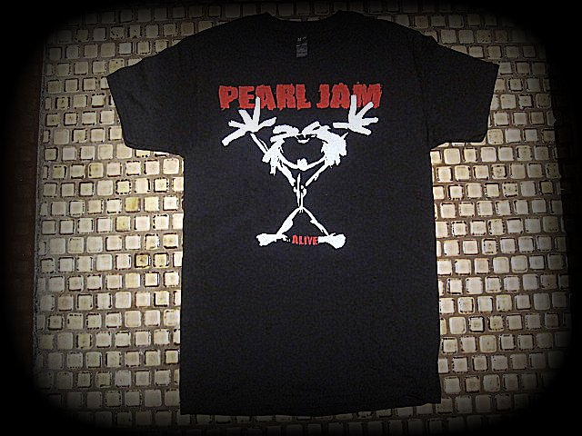 PEARL JAM-Stickman ( ALIVE ) T-shirt - TWO SIDED PRINT